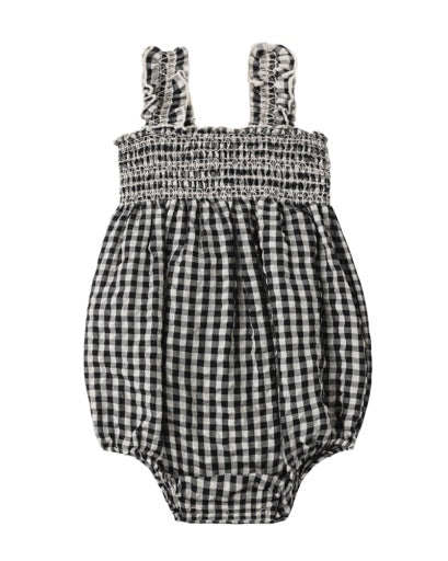 JULIA ROMPER BLACK CHECK