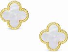 Mother of Pearl Clover Stud Earrings