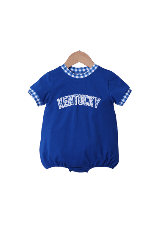 Kentucky Blue Gingham Knit Bubble